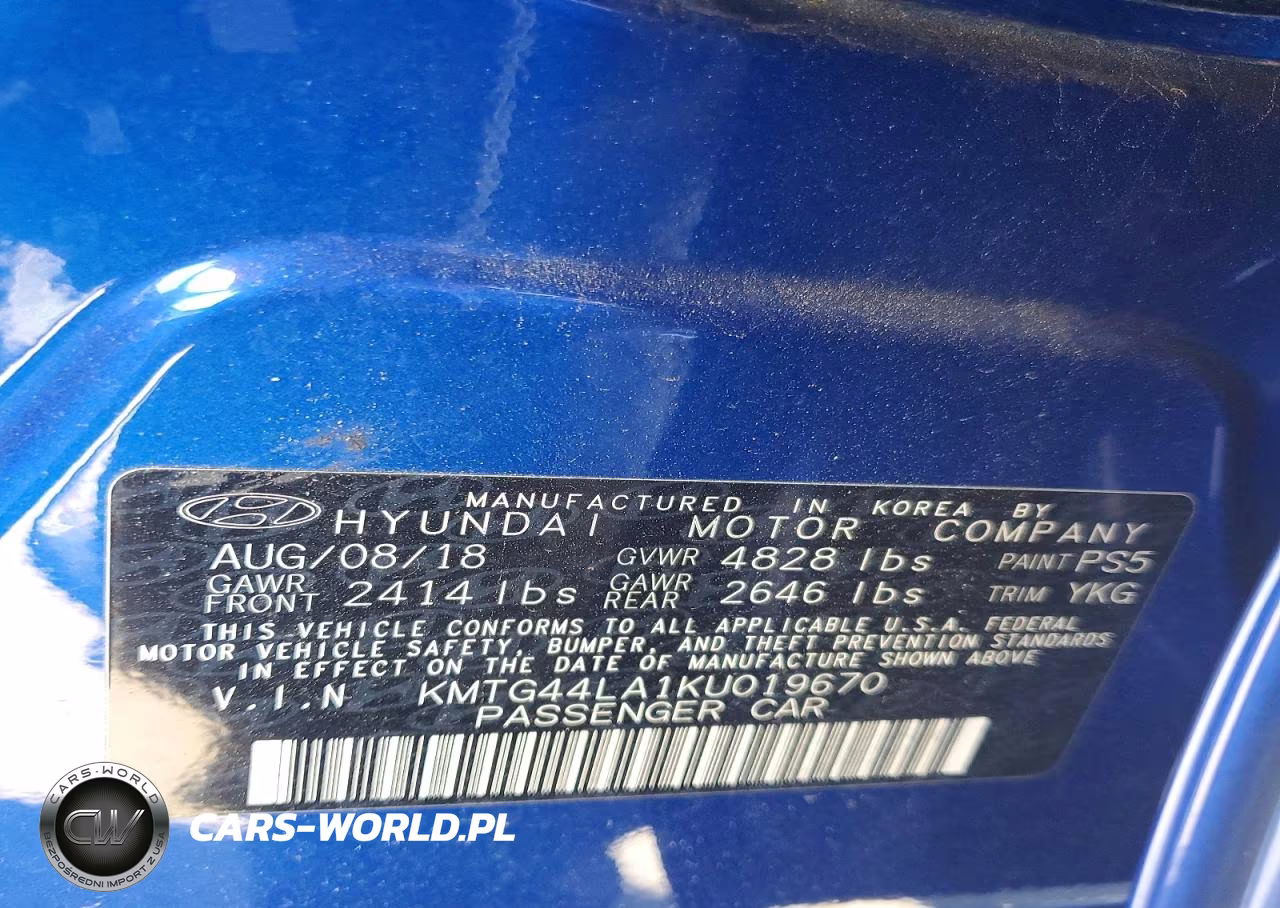 2019 Genesis G70 2.0T Advanced VIN:KMTG44LA1KU019670 - 12