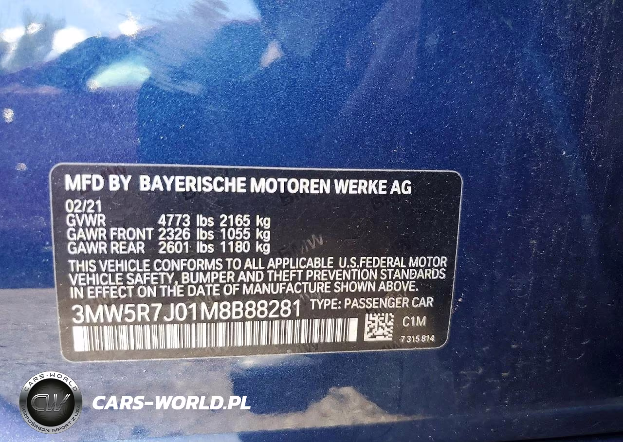 2021 BMW 330Xi VIN:3MW5R7J01M8B88281 - 12