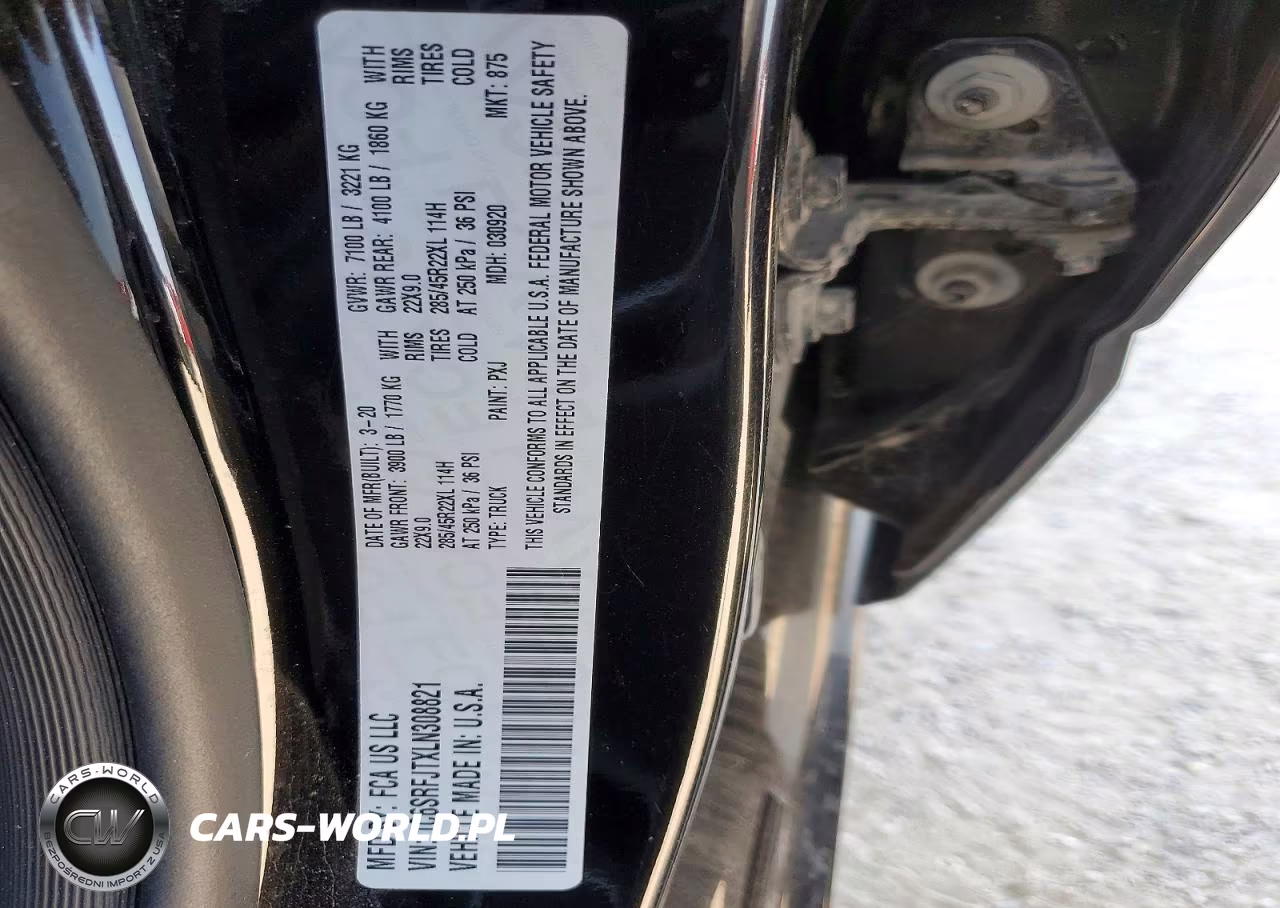 2020 Ram 1500 Laramie VIN:1C6SRFJTXLN308821 - 12
