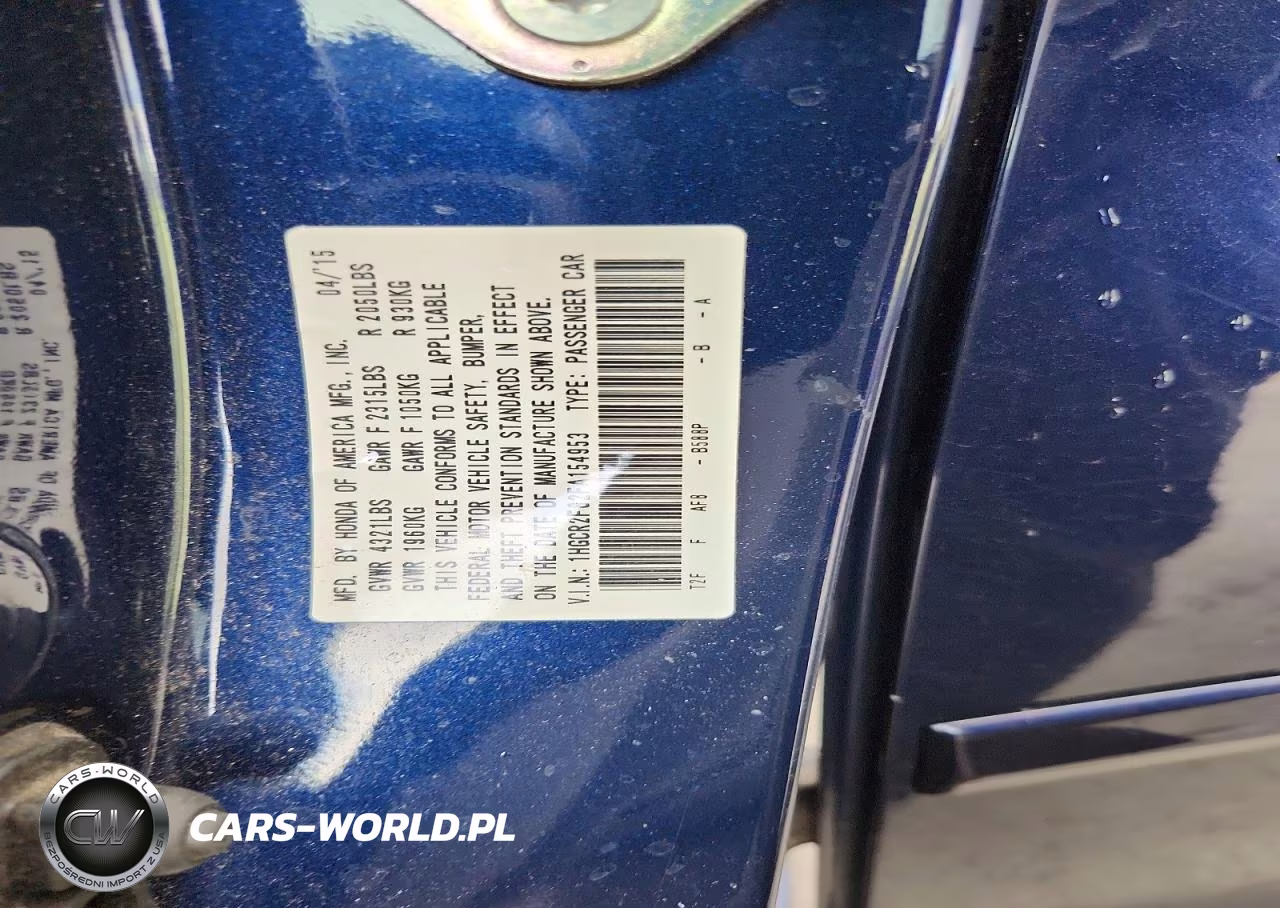 2015 Honda Accord Exl VIN:1HGCR2F82FA154953 - 13