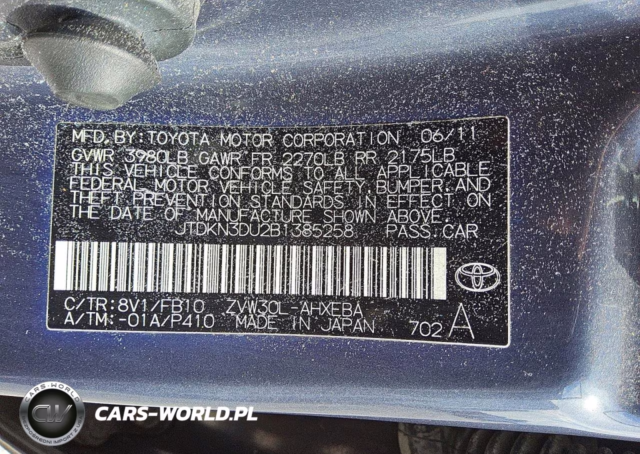 2011 Toyota Prius Three VIN:JTDKN3DU2B1385258 - 12