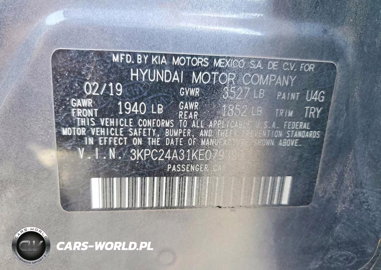 2019 Hyundai Accent Se VIN:3KPC24A31KE079390 - 12
