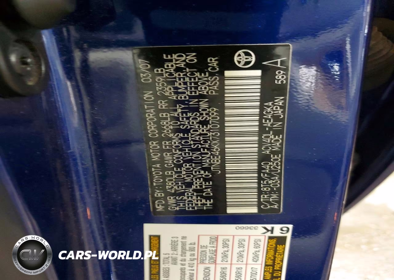 2007 Toyota Camry Xle VIN:JTNBE46KX73107099 - 13