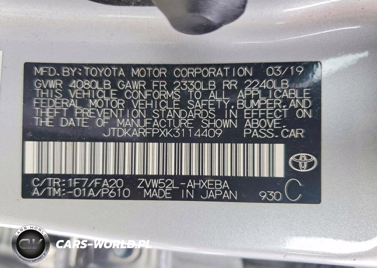 2019 Toyota Prius Prime Plus VIN:JTDKARFPXK3114409 - 12