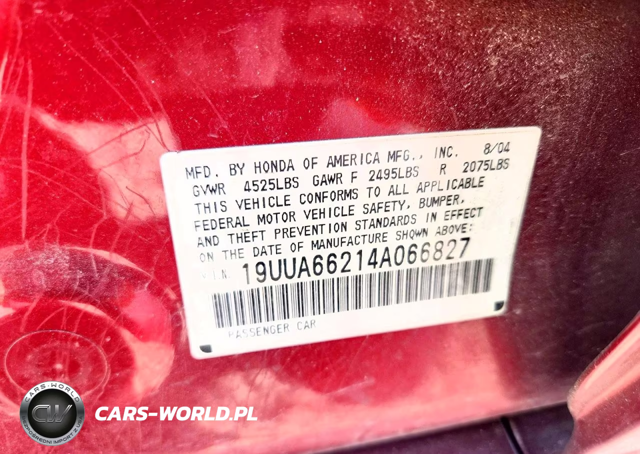 2004 Acura Tl VIN:19UUA66214A066827 - 12