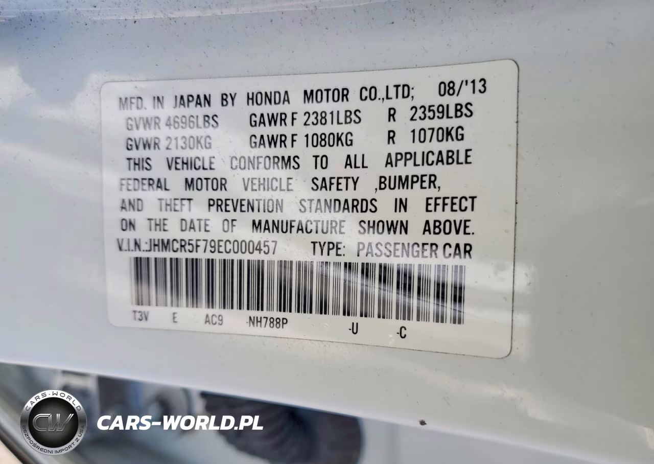 2014 Honda Accord Plug-In Hybrid VIN:JHMCR5F79EC000457 - 13