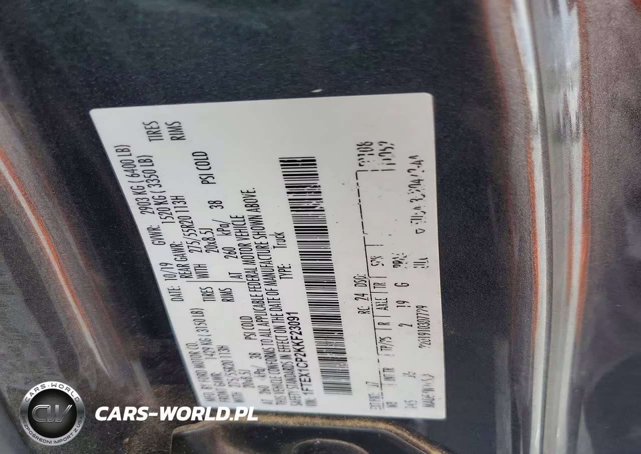 2019 Ford F150 Super Cab VIN:1FTEX1CP2KKF23091 - 12