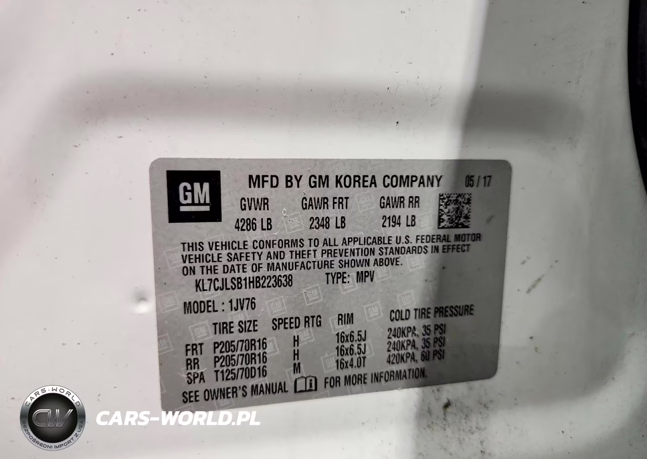 2017 Chevrolet Trax 1Lt VIN:KL7CJLSB1HB223638 - 14