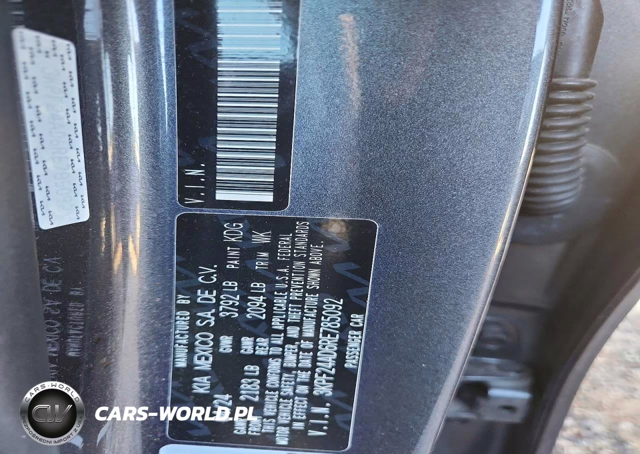2024 Kia Forte Lx VIN:3KPF24AD6RE785092 - 13