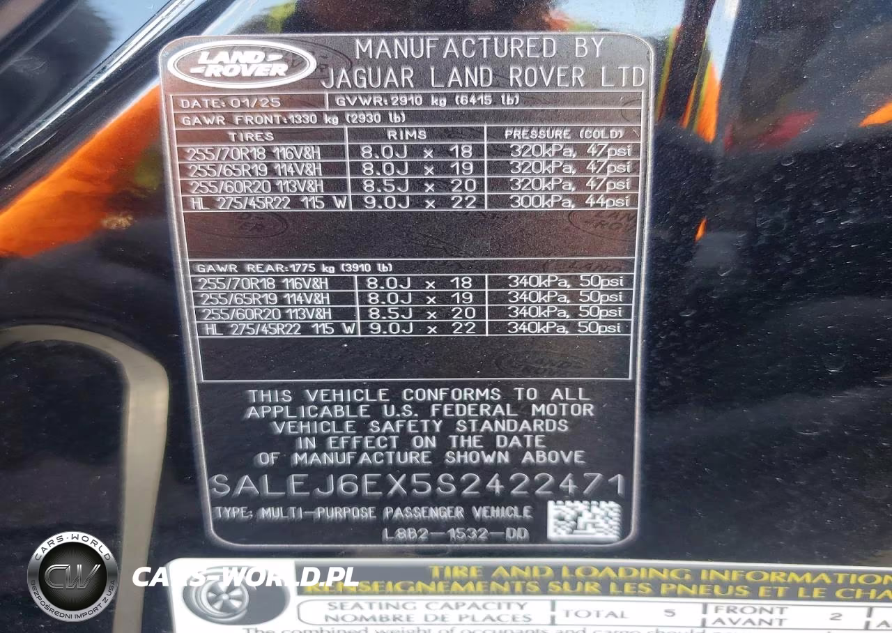 2025 Land Rover Defender 90 S VIN:SALEJ6EX5S2422471 - 12