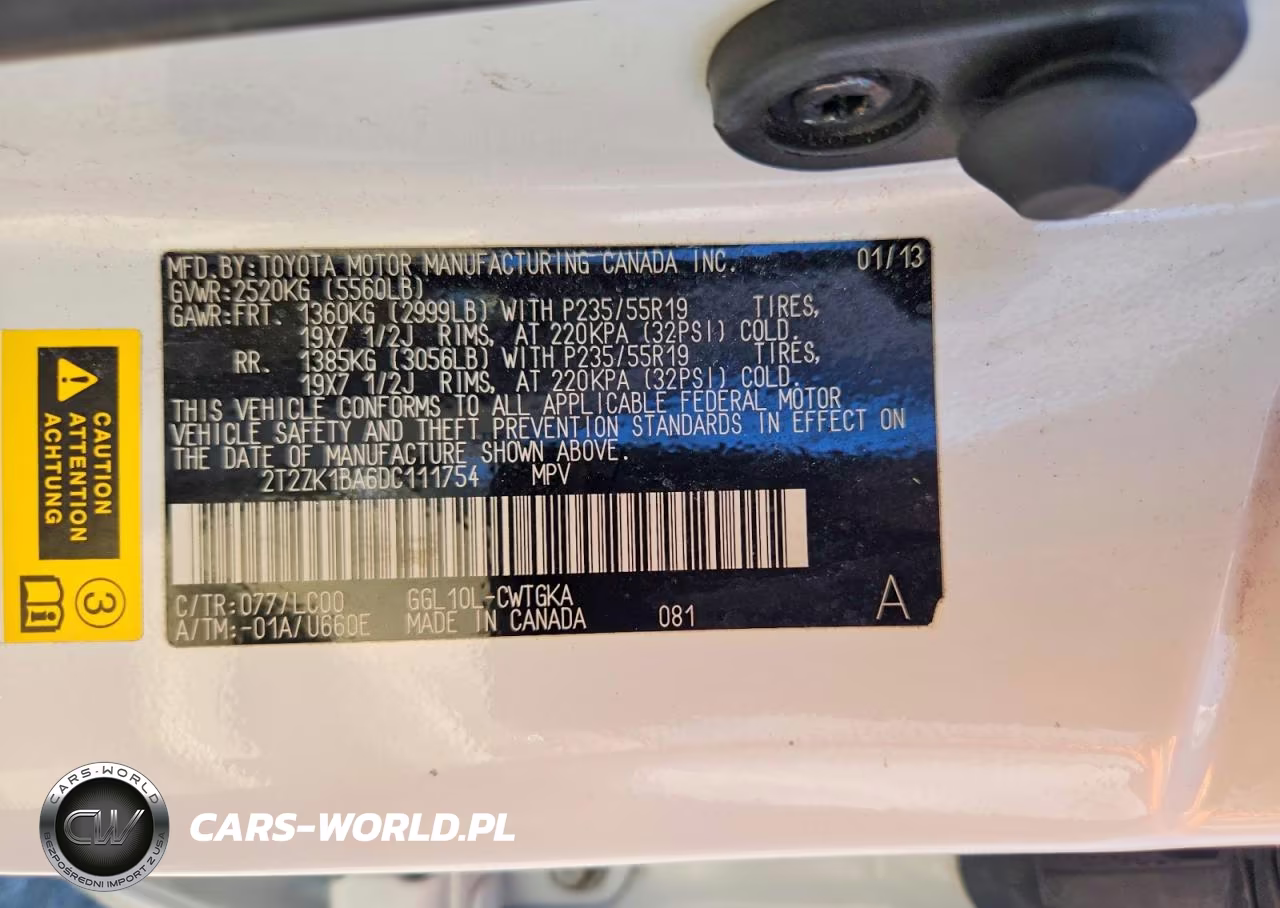 2013 Lexus Rx 350 VIN:2T2ZK1BA6DC111754 - 13