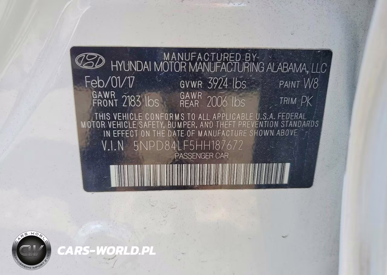 2017 Hyundai Elantra Se VIN:5NPD84LF5HH187672 - 12