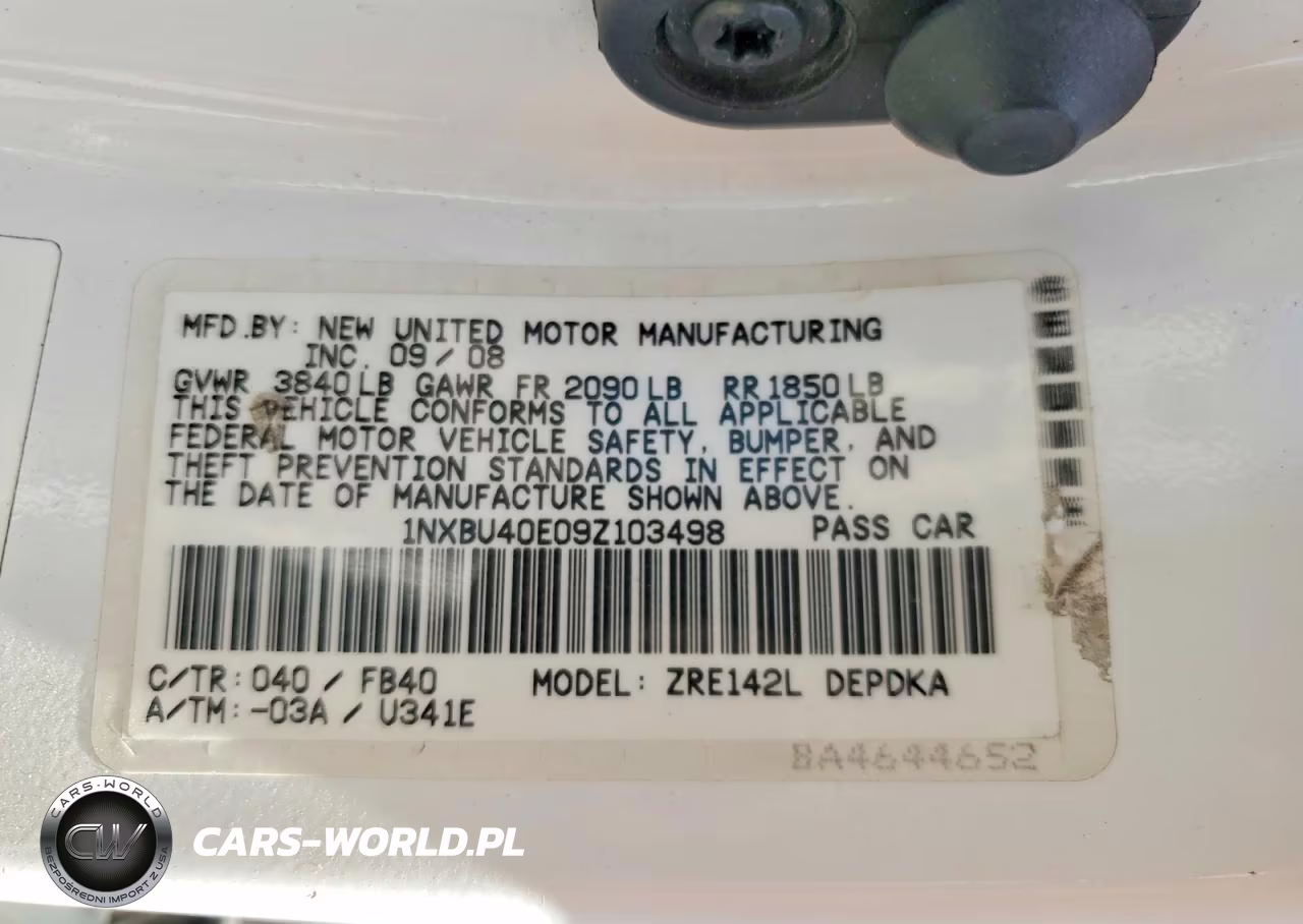 2009 Toyota Corolla Base VIN:1NXBU40E09Z103498 - 12