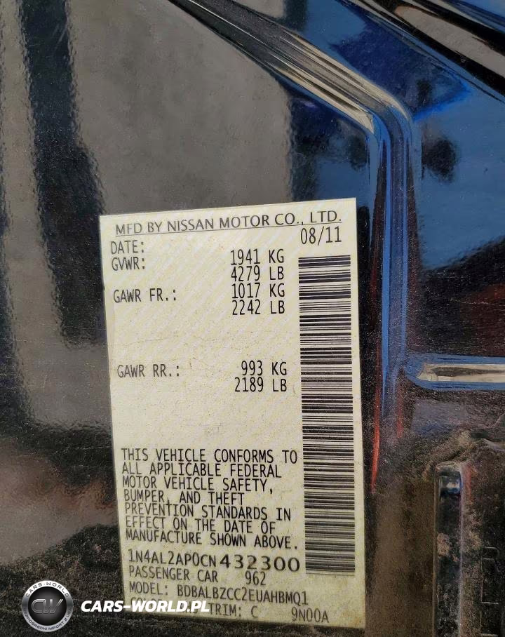 2012 Nissan Altima 2.5 VIN:1N4AL2AP0CN432300 - 12