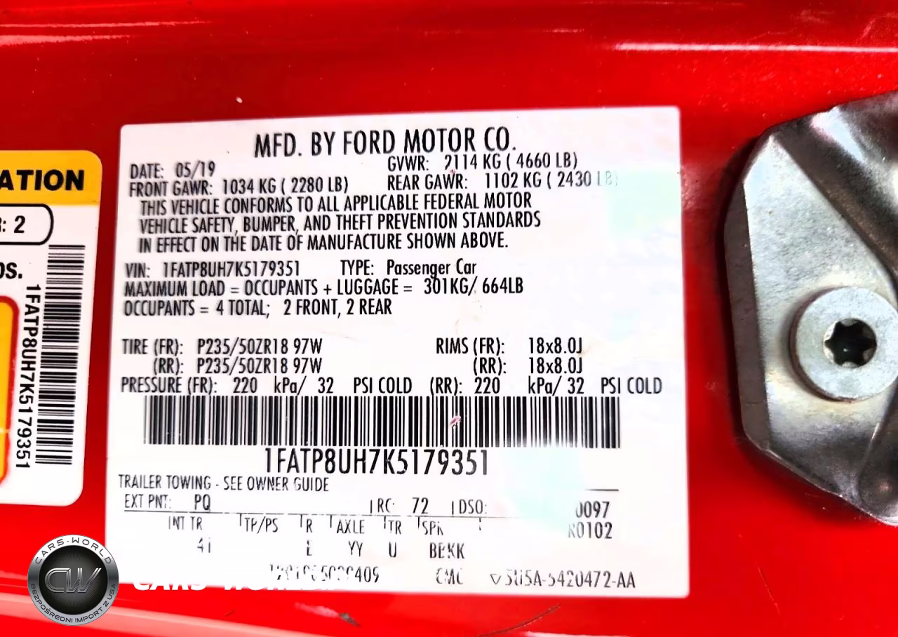 2019 Ford Mustang I4 Convertible VIN:1FATP8UH7K5179351 - 12