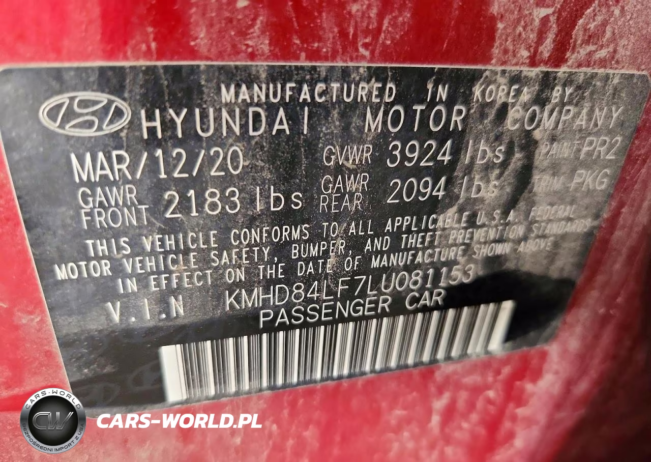 2020 Hyundai Elantra Sel VIN:KMHD84LF7LU081153 - 12
