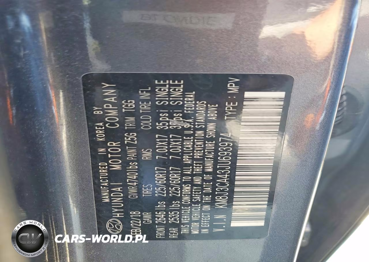 2018 Hyundai Tucson Sel VIN:KM8J3CA43JU693974 - 13