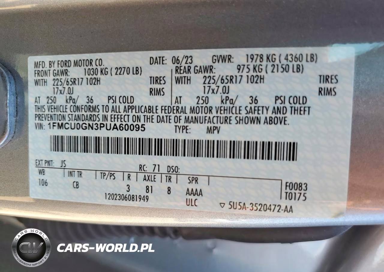 2023 Ford Escape Active VIN:1FMCU0GN3PUA60095 - 13