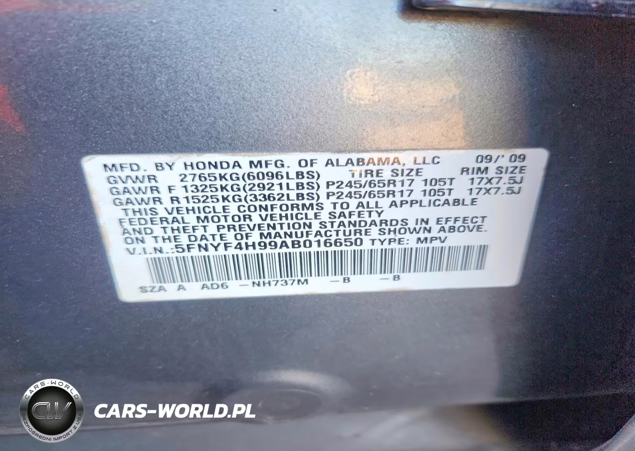 2010 Honda Pilot Touring VIN:5FNYF4H99AB016650 - 13