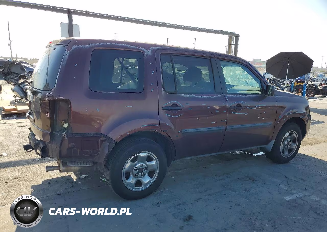 2010 Honda Pilot Lx VIN:5FNYF3H23AB021405 - 3