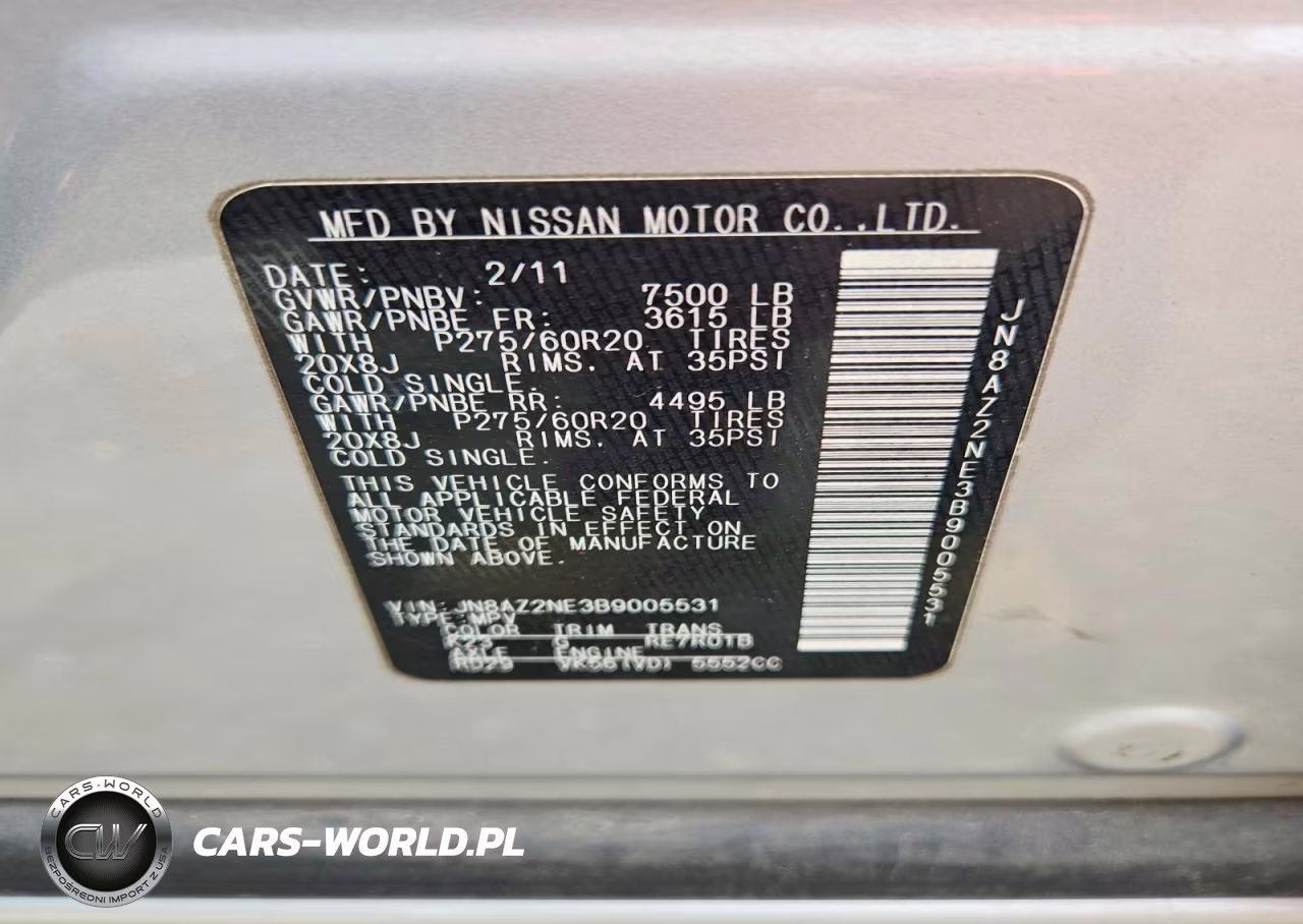 2011 Infiniti Qx56 Base VIN:JN8AZ2NE3B9005531 - 13