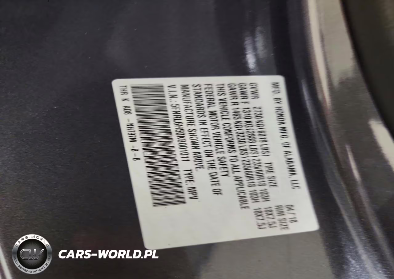 2019 Honda Odyssey Ex VIN:5FNRL6H50KB001011 - 13