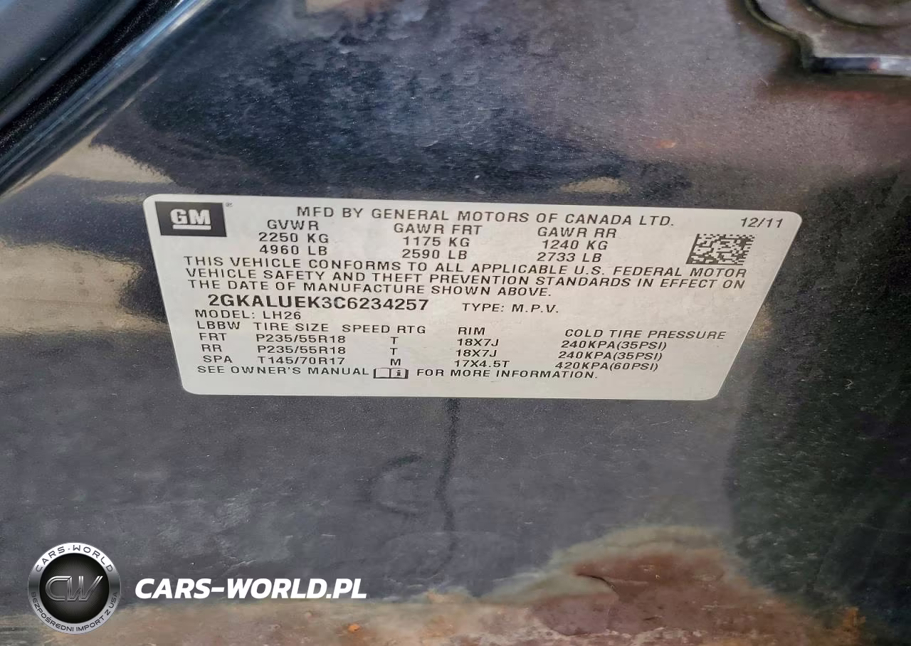 2012 GMC Terrain Slt VIN:2GKALUEK3C6234257 - 13