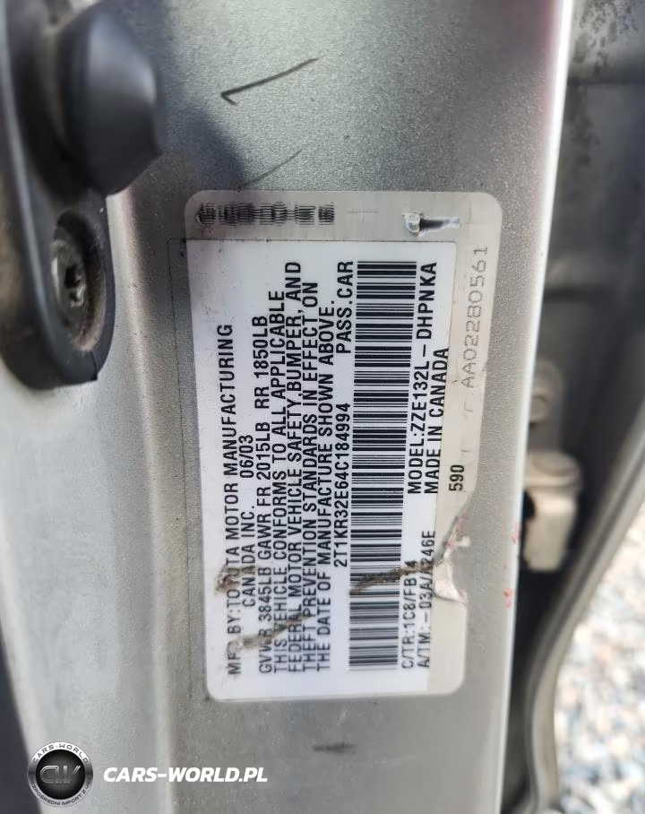 2004 Toyota Matrix Xr VIN:2T1KR32E64C184994 - 12
