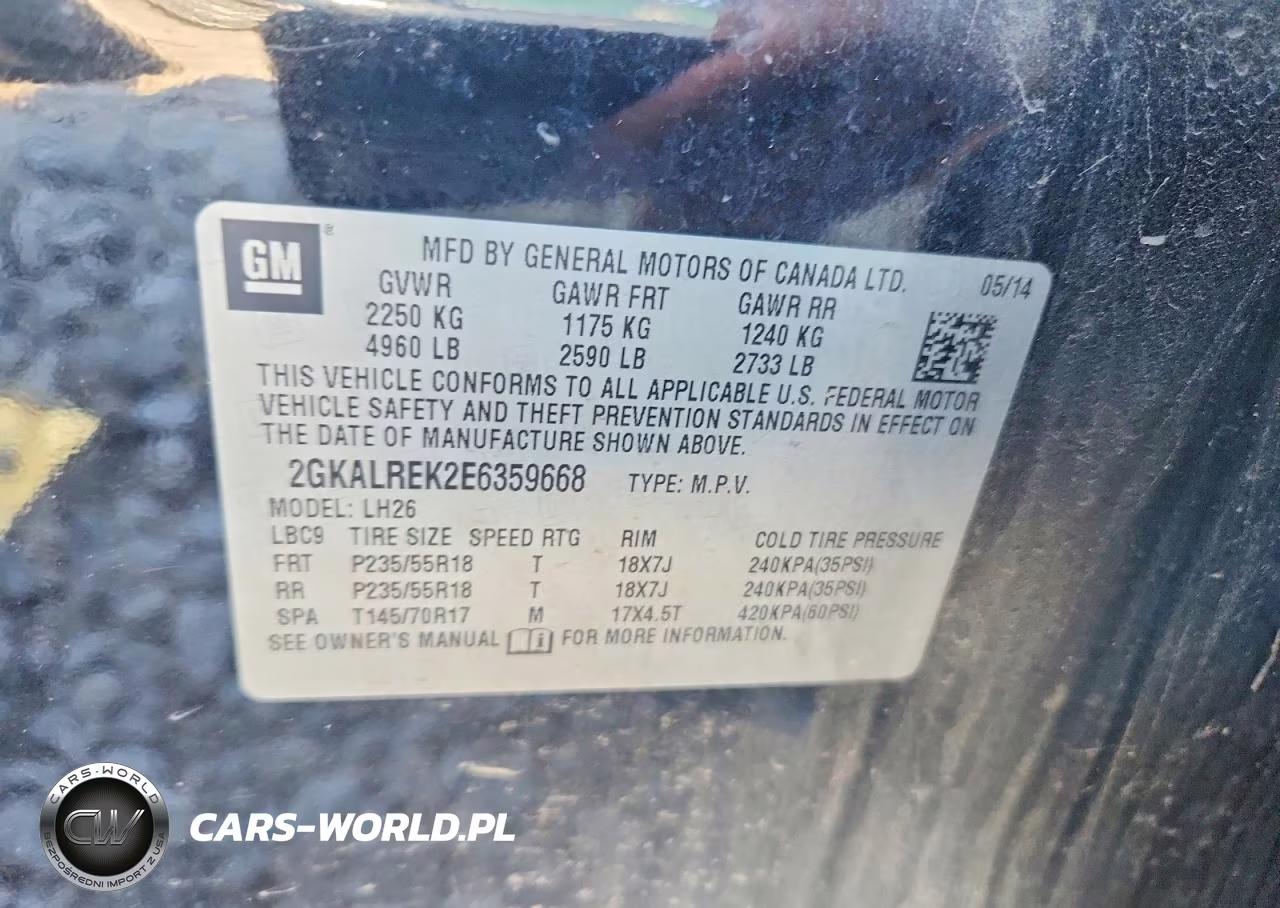 2014 GMC Terrain Sle VIN:2GKALREK2E6359668 - 13
