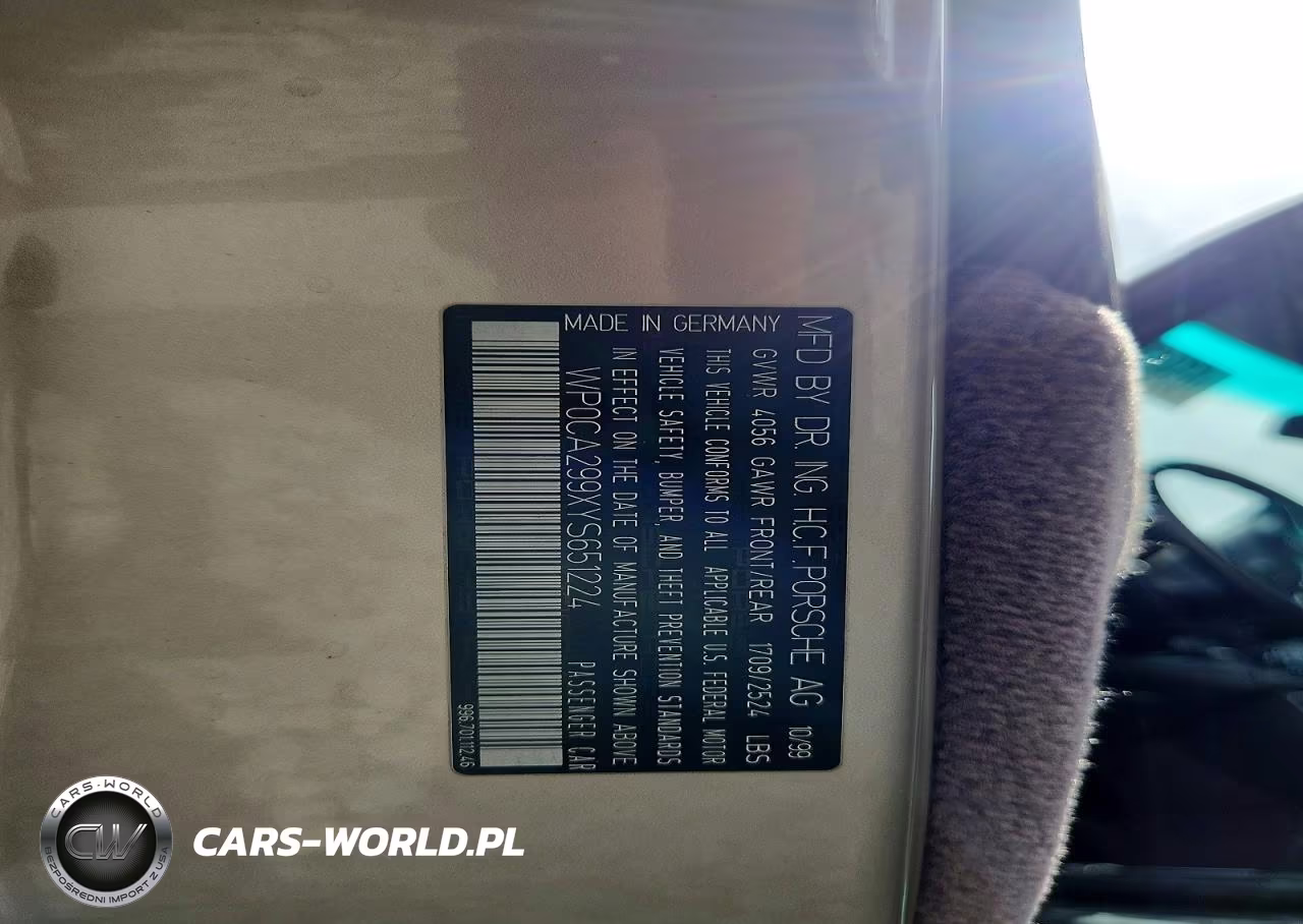 2000 Porsche 911 Carrera 2 VIN:WP0CA299XYS651224 - 12