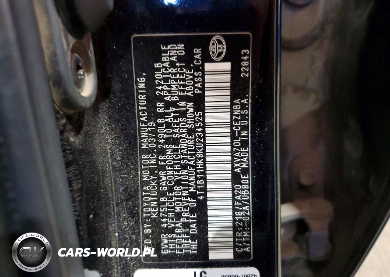 2008 Toyota Camry VIN:4T1B11HK8KU234525 - 12
