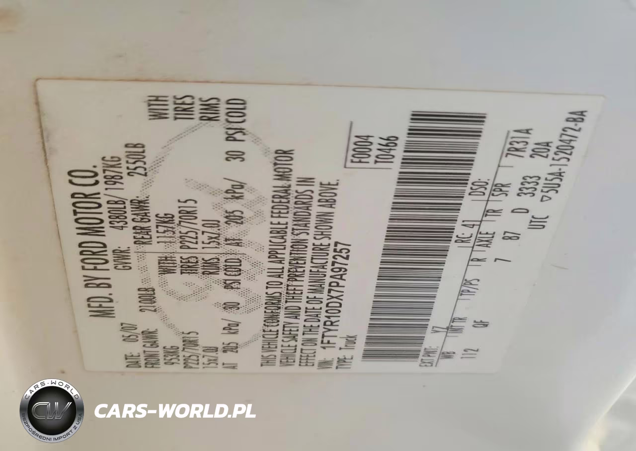 2007 Ford Ranger VIN:1FTYR10DX7PA97257 - 12