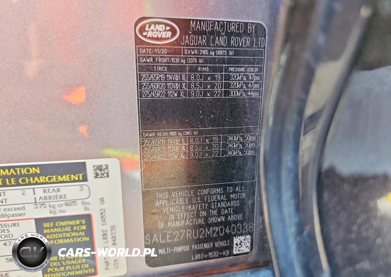 2021 Land Rover Defender 110 X-Dynamic Se VIN:SALE27RU2M2040338 - 13
