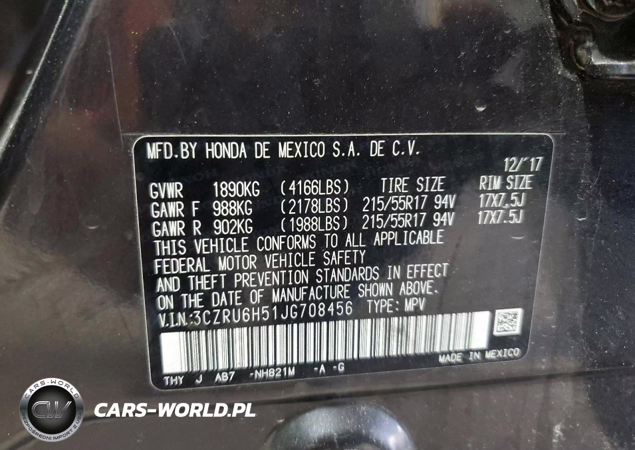 2018 Honda Hr-V Ex VIN:3CZRU6H51JG708456 - 12