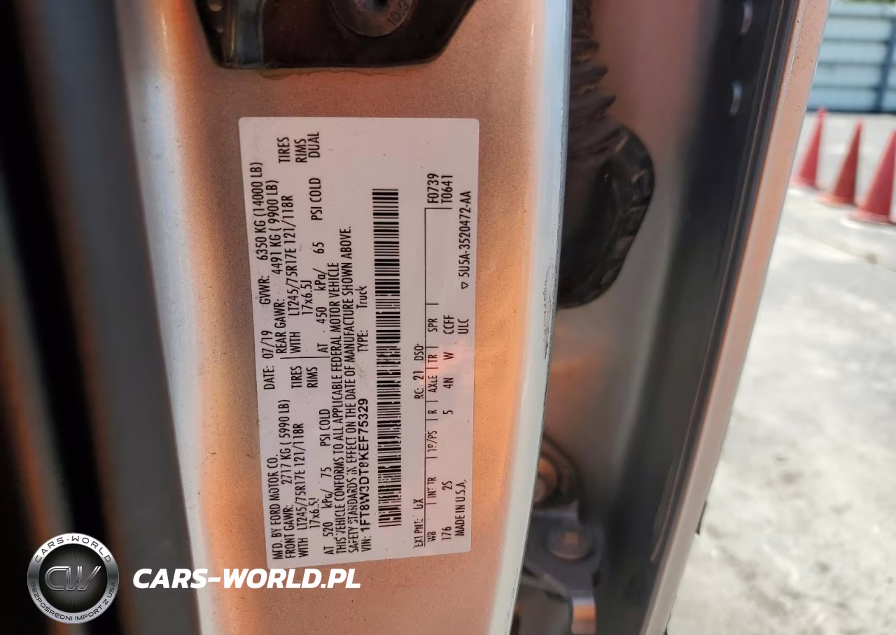 2019 Ford F350 Super Duty VIN:1FT8W3DT8KEF75329 - 13