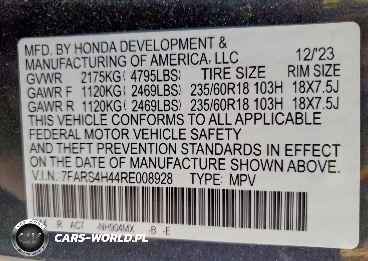 2024 Honda Cr-V Ex VIN:7FARS4H44RE008928 - 12