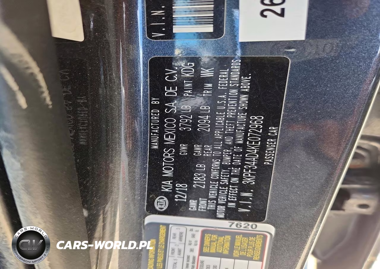 2019 Kia Forte S VIN:3KPF34AD4KE072968 - 12