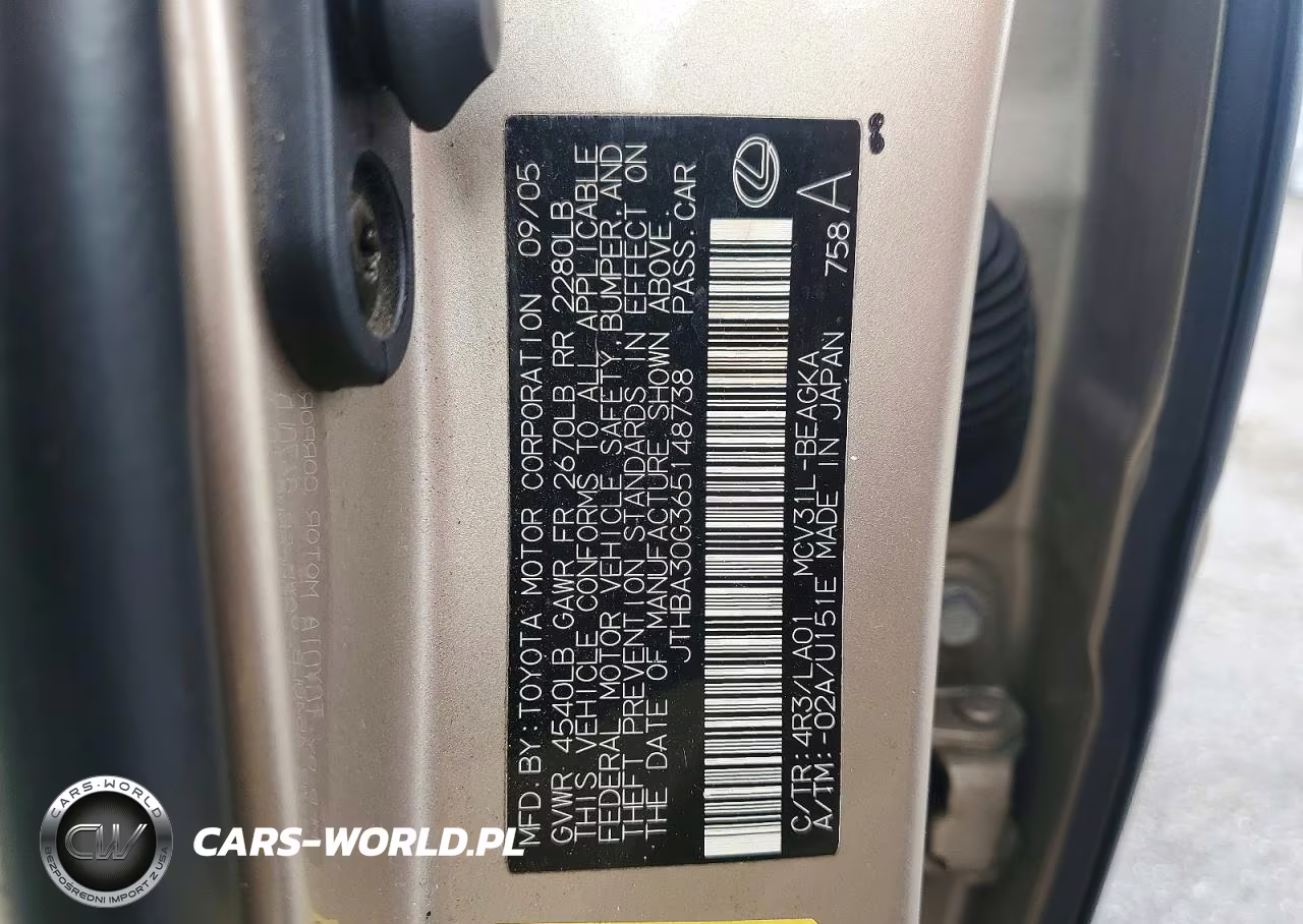 2006 Lexus Es 330 VIN:JTHBA30G365148738 - 12