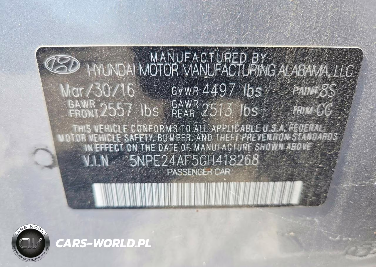 2016 Hyundai Sonata Se VIN:5NPE24AF5GH418268 - 12