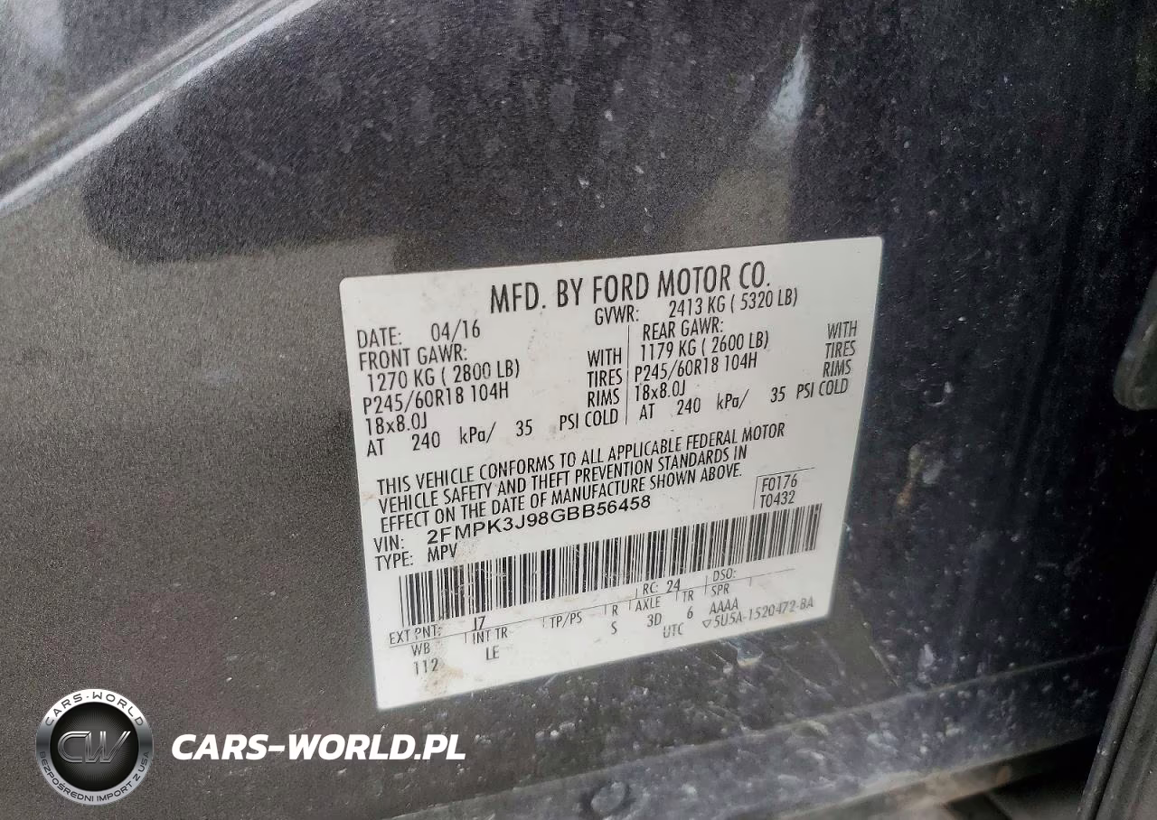 2016 Ford Edge Sel VIN:2FMPK3J98GBB56458 - 13