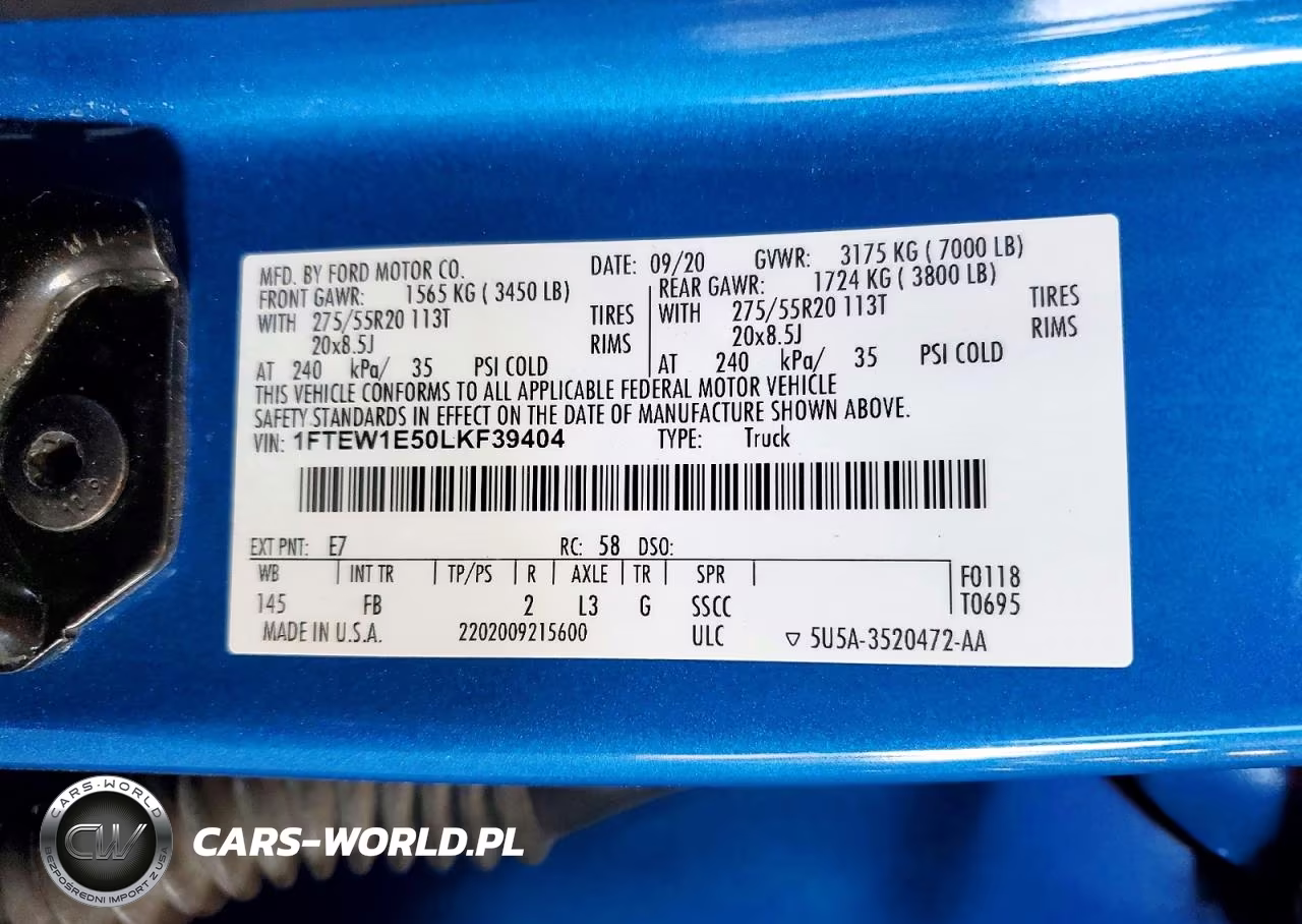 2020 Ford F150 Supercrew VIN:1FTEW1E50LKF39404 - 12