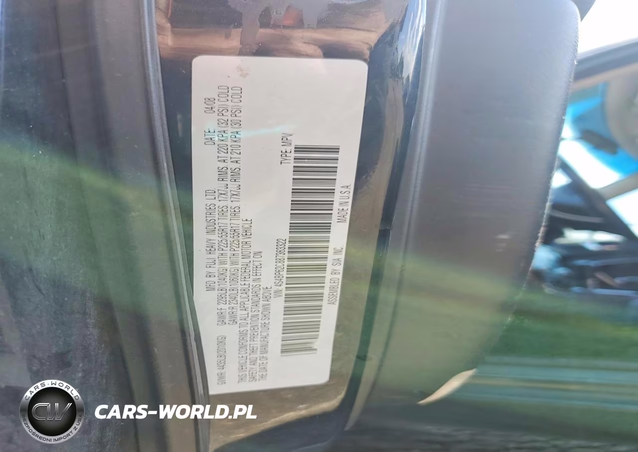 2008 Subaru Outback 2.5I Limited VIN:4S4BP62C887363322 - 12