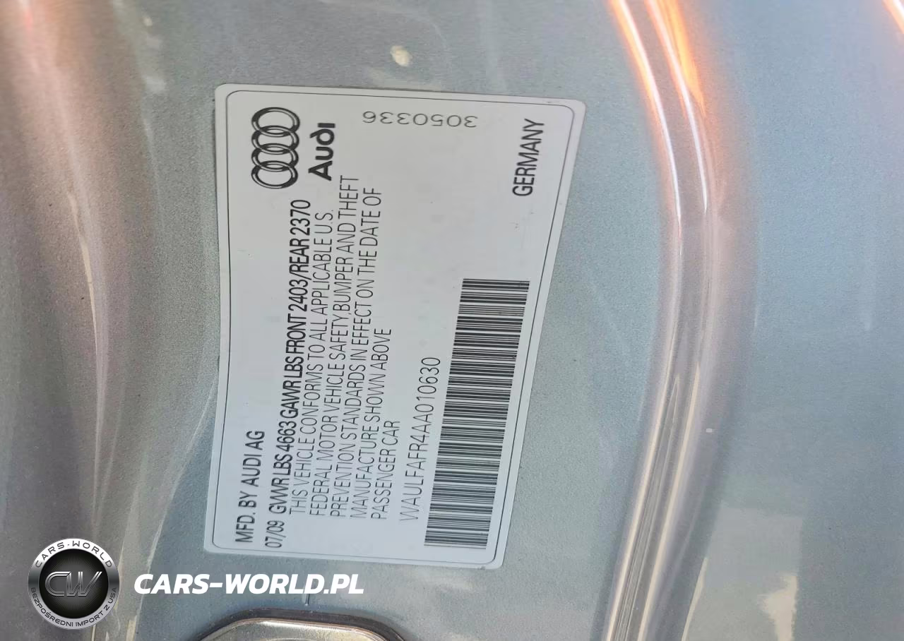 2010 Audi A5 Premium Plus VIN:WAULFAFR4AA010630 - 12