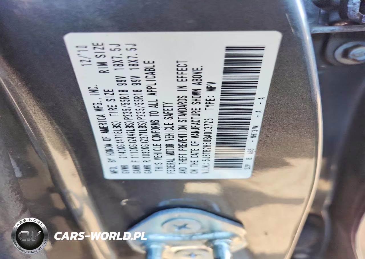 2011 Acura Rdx Technology VIN:5J8TB2H50BA003725 - 13