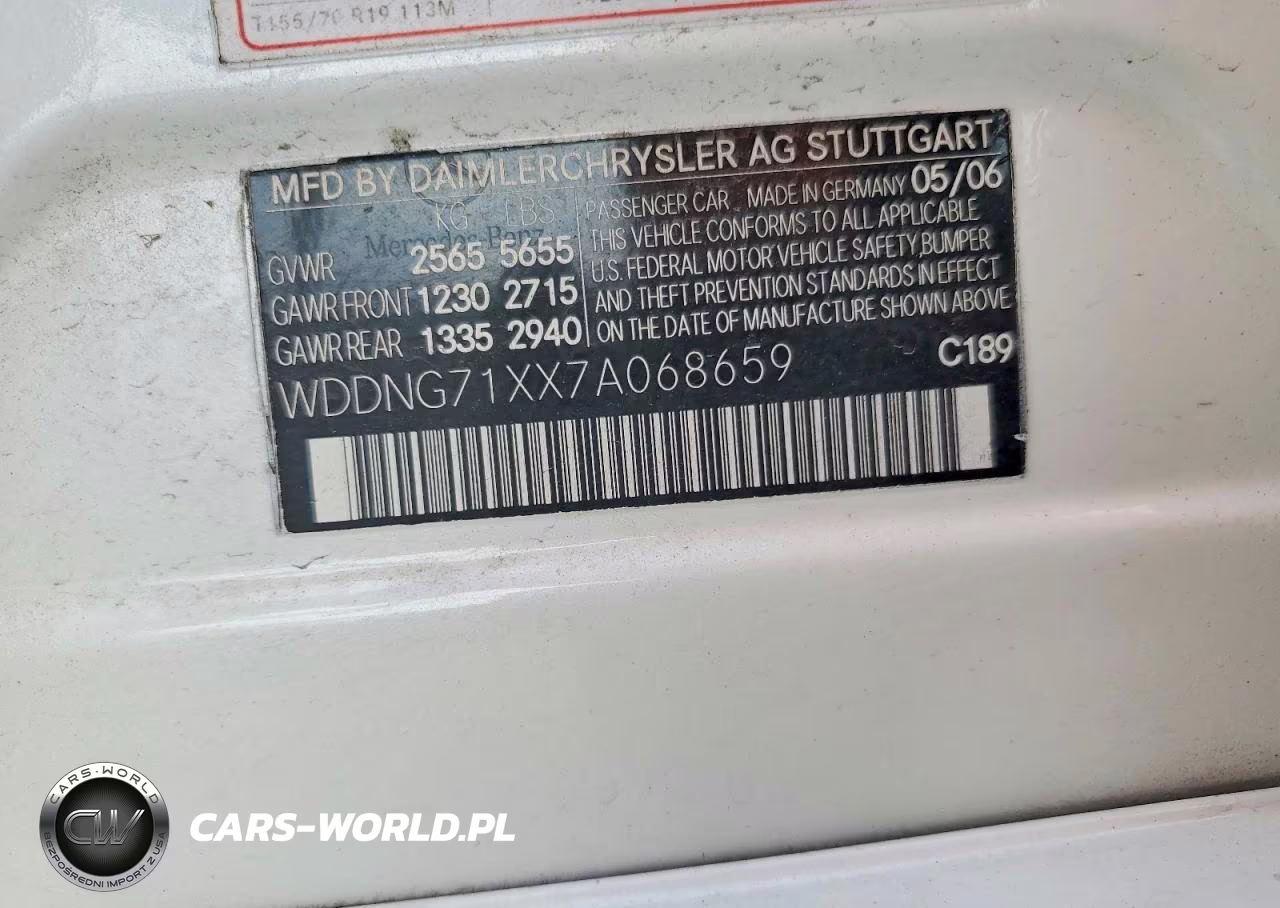 2007 Mercedes-Benz S 550 VIN:WDDNG71XX7A068659 - 12