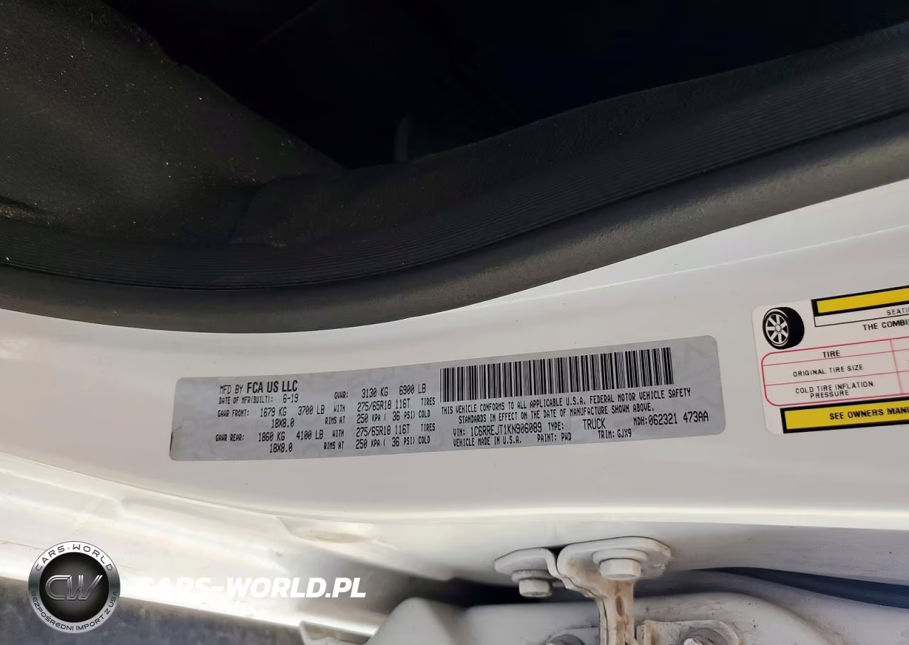 2019 Ram 1500 Laramie VIN:1C6RREJT1KN906089 - 13
