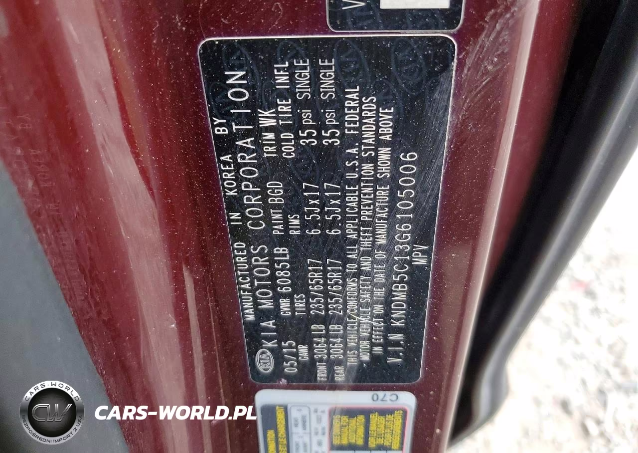 2016 Kia Sedona Lx VIN:KNDMB5C13G6105006 - 13
