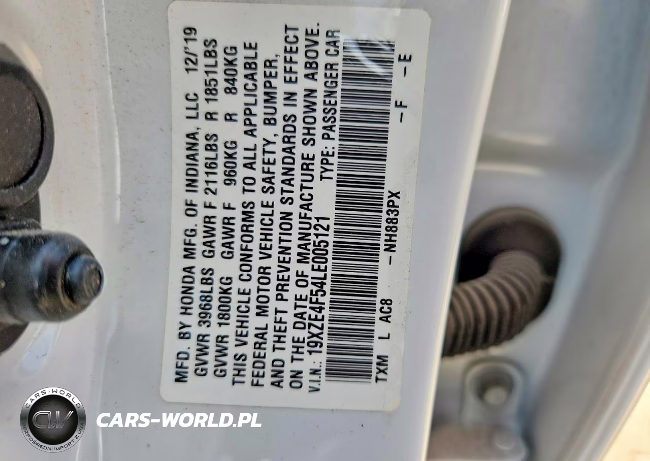 2020 Honda Insight Ex VIN:19XZE4F54LE005121 - 12