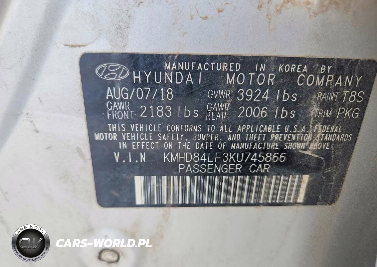 2019 Hyundai Elantra Sel VIN:KMHD84LF3KU745866 - 12