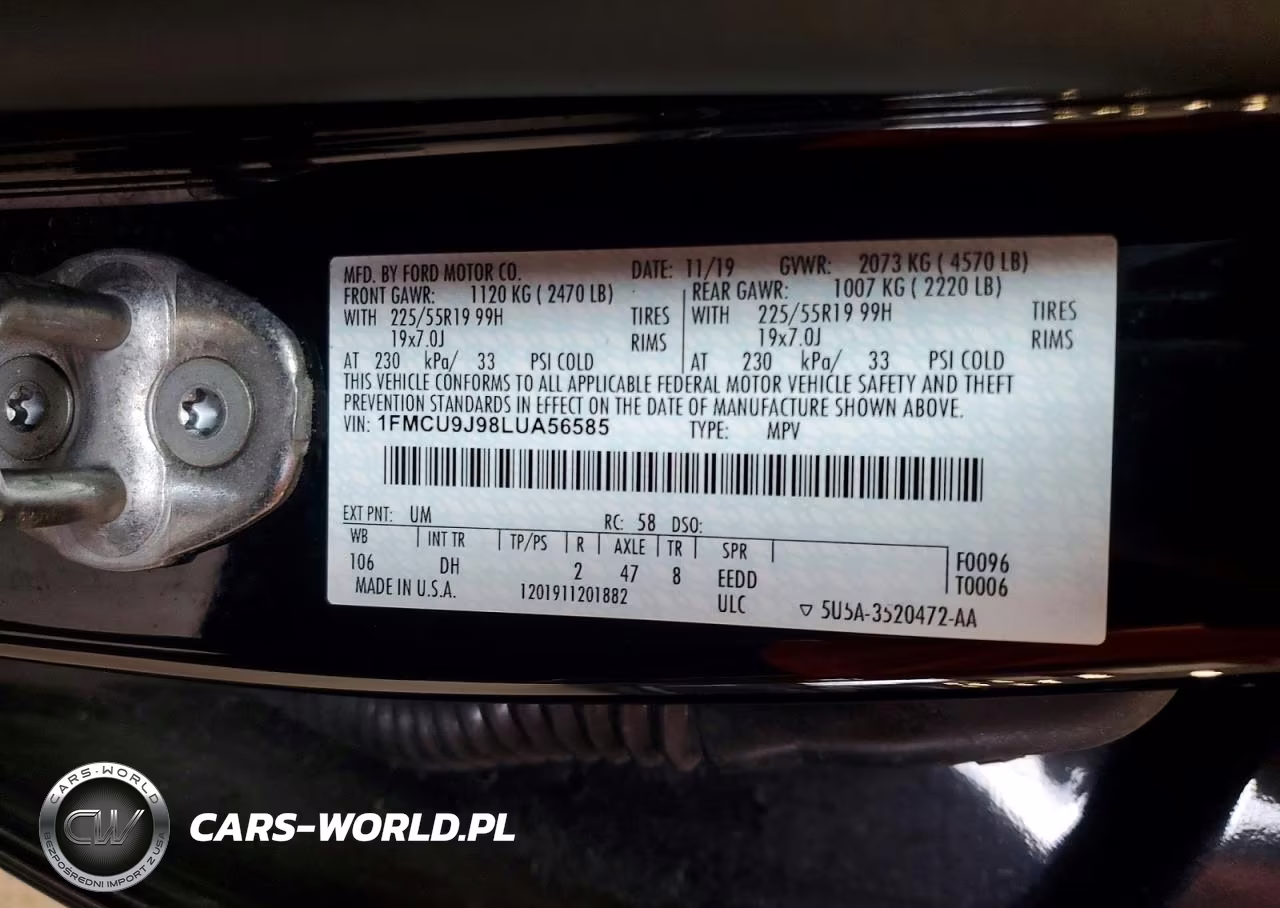 2020 Ford Escape Titanium VIN:1FMCU9J98LUA56585 - 13